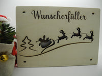 Geldkarte,Geschenkkarte aus Sperrholz Holz mit Motiv Weihnachten