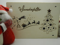 Geldkarte,Geschenkkarte aus Sperrholz Holz mit Motiv Weihnachten