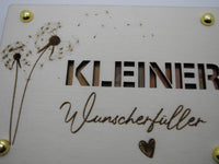 Geldkarte,Geschenkkarte aus Sperrholz,Handarbeit Motiv: Kleiner-Wunscherfueller
