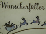 Geldkarte,Geschenkkarte aus Sperrholz mit Motiv Weihnachten