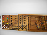 Holzkiste-Master-Logic-Strategiespiel-Knobelspiel,Geoeffnete Spielekiste