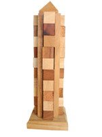 Wolkenkratzer-Sky-Tower-3-D-Puzzle-Knobelspiel aus Holz